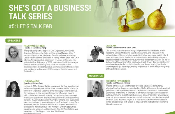 She’s Got a Business Talk: LET’S TALK F&B! 